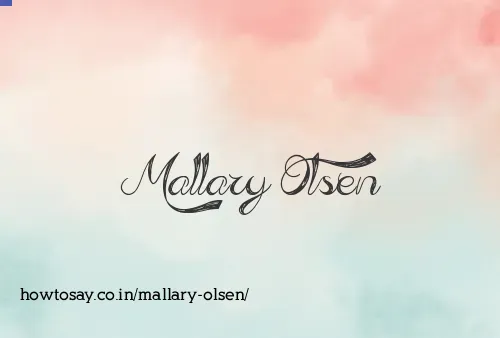 Mallary Olsen