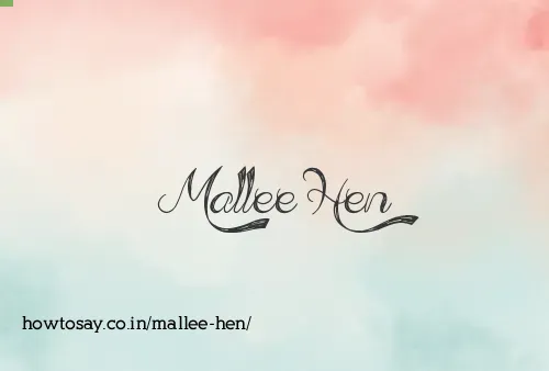 Mallee Hen