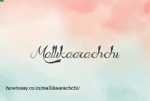 Mallikaarachchi