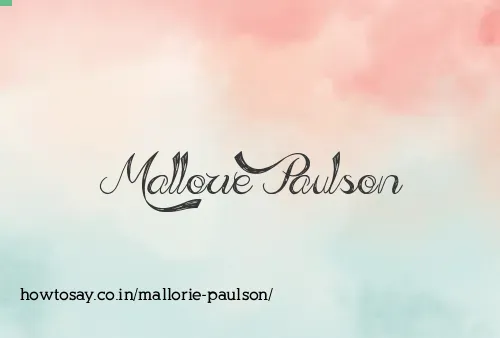 Mallorie Paulson