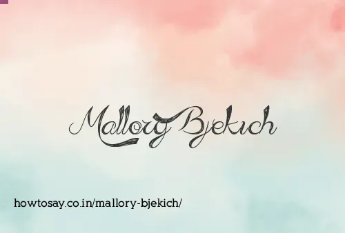 Mallory Bjekich