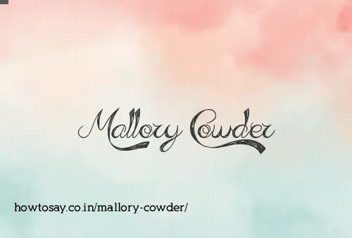 Mallory Cowder