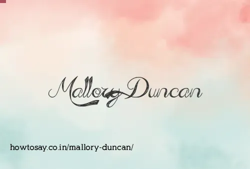 Mallory Duncan