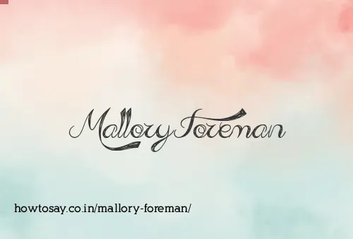 Mallory Foreman