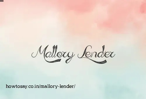 Mallory Lender