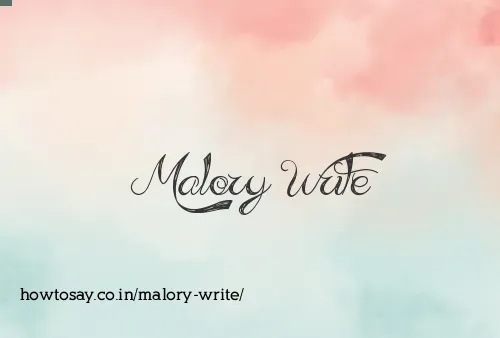 Malory Write
