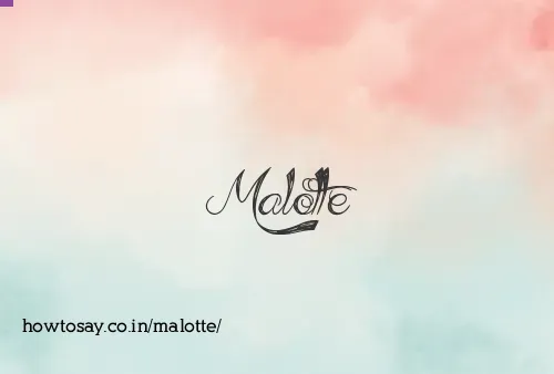 Malotte
