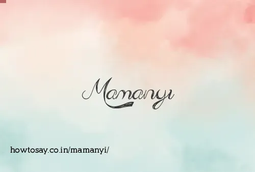 Mamanyi