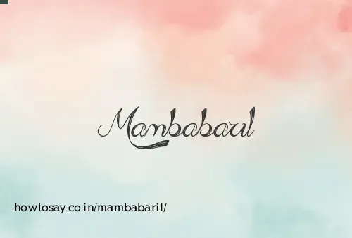 Mambabaril