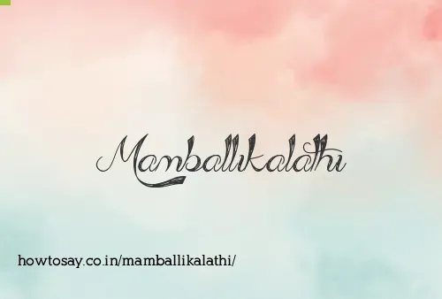 Mamballikalathi