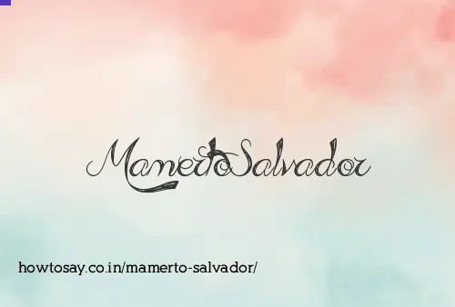 Mamerto Salvador