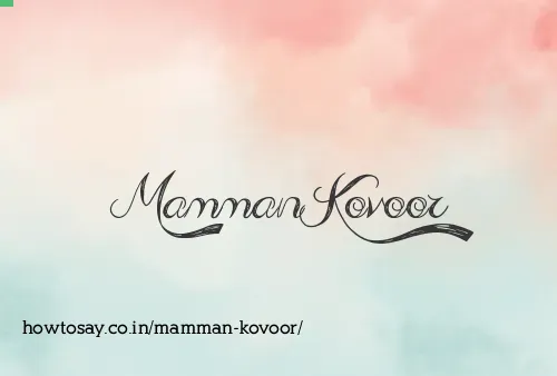 Mamman Kovoor