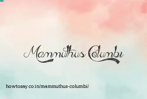 Mammuthus Columbi