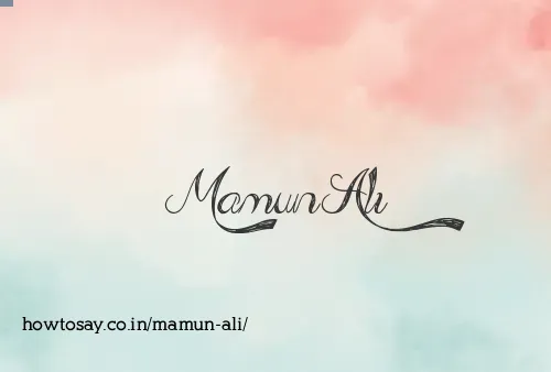Mamun Ali