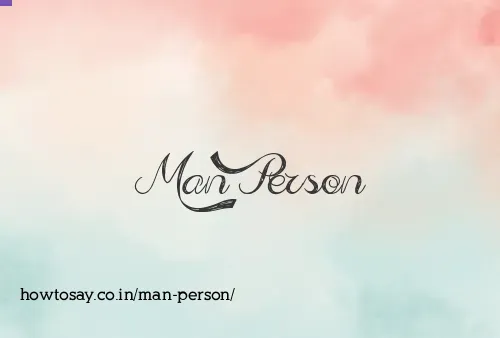 Man Person