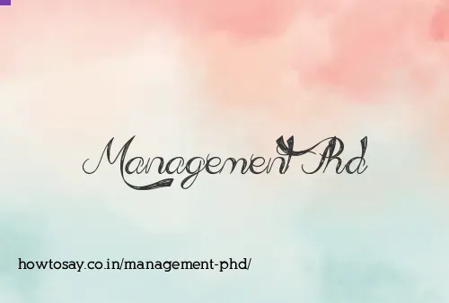 Management Phd