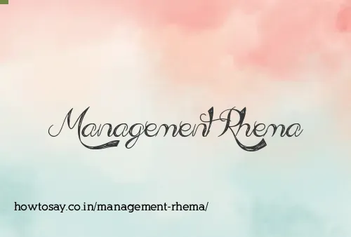 Management Rhema