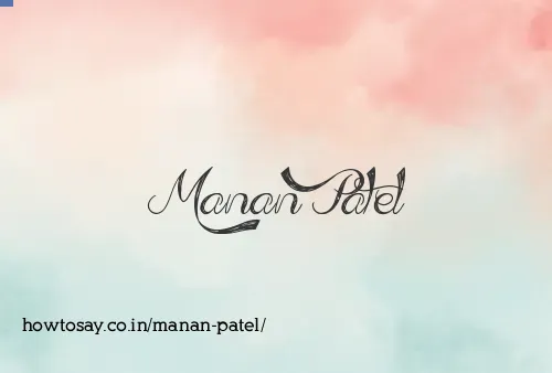 Manan Patel