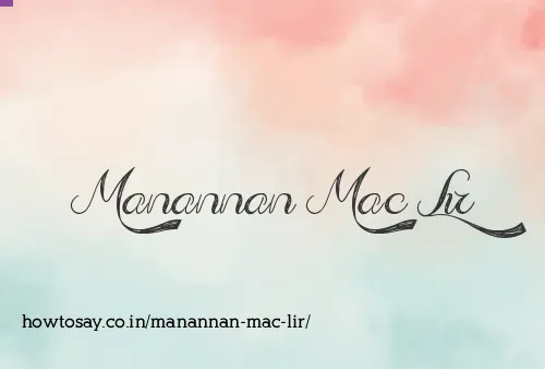 Manannan Mac Lir