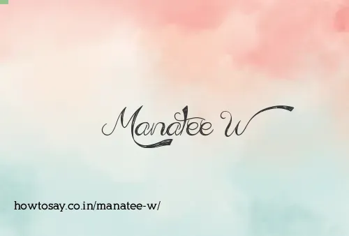 Manatee W