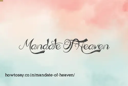 Mandate Of Heaven