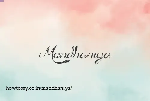 Mandhaniya