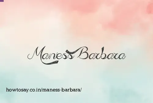 Maness Barbara