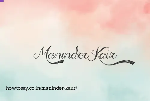 Maninder Kaur