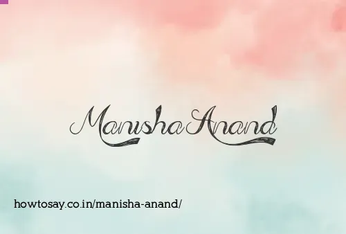 Manisha Anand