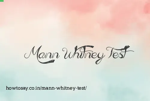 Mann Whitney Test