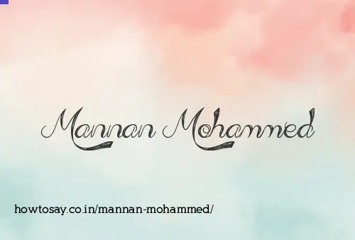 Mannan Mohammed