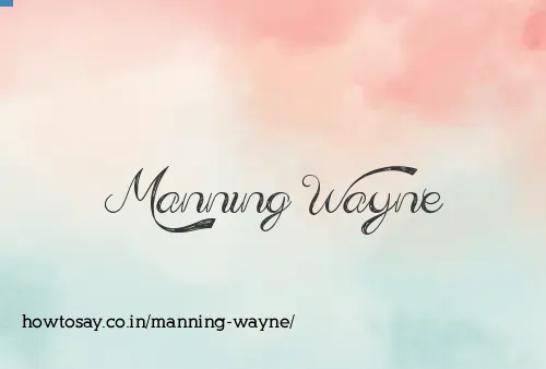 Manning Wayne