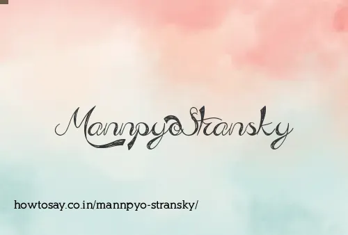 Mannpyo Stransky