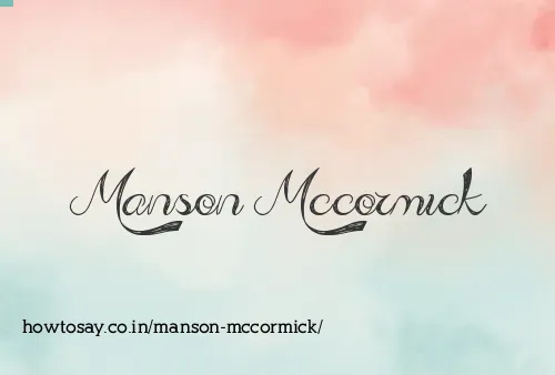 Manson Mccormick