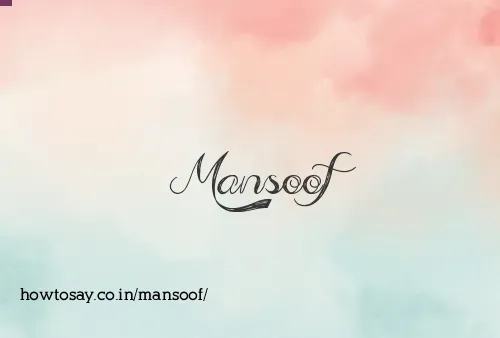 Mansoof