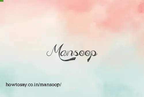 Mansoop