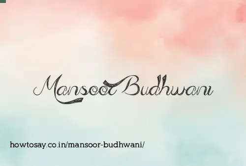 Mansoor Budhwani