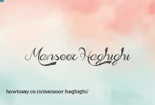 Mansoor Haghighi