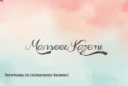 Mansoor Kazemi