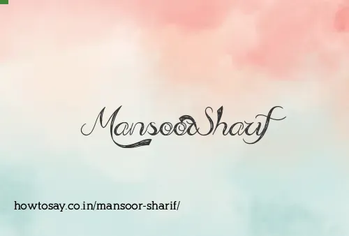 Mansoor Sharif