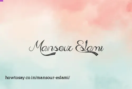 Mansour Eslami