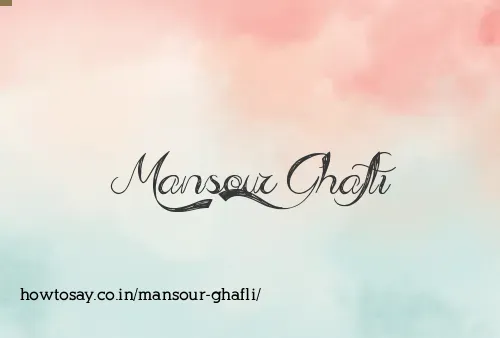 Mansour Ghafli