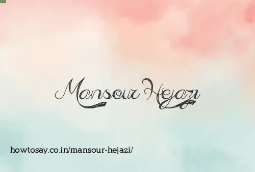 Mansour Hejazi