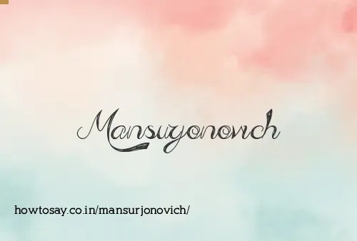 Mansurjonovich