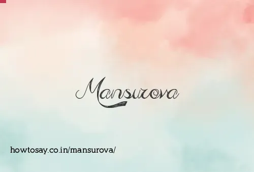 Mansurova