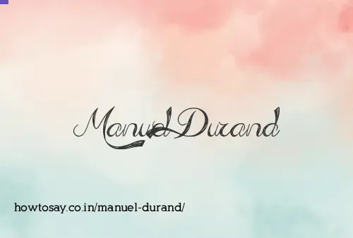 Manuel Durand