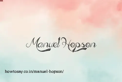 Manuel Hopson