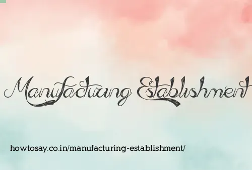 Manufacturing Establishment