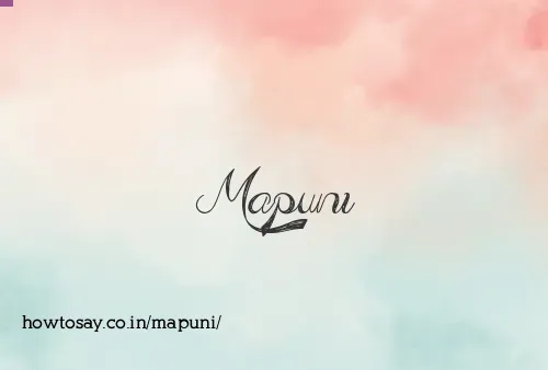 Mapuni