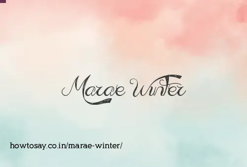 Marae Winter